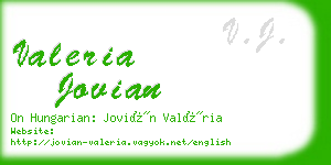 valeria jovian business card